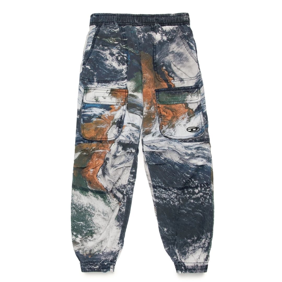 Diesel Track Pants Pockets Multi Earth