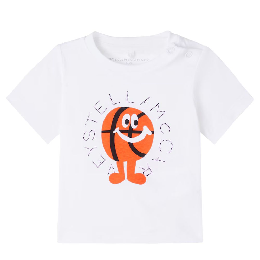 Stella Mccartney Tshirt Basketball Logo White