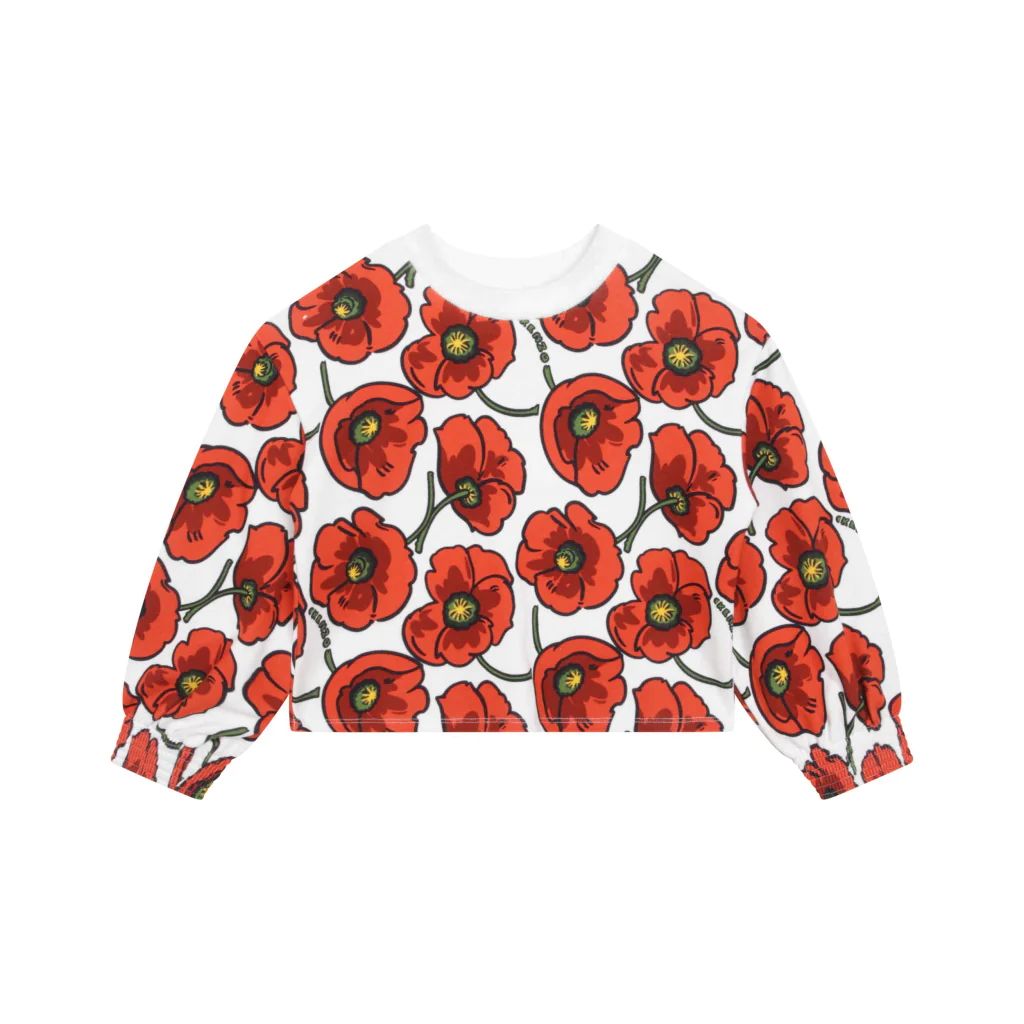 Kenzo Sweater All Over Flower Red & White