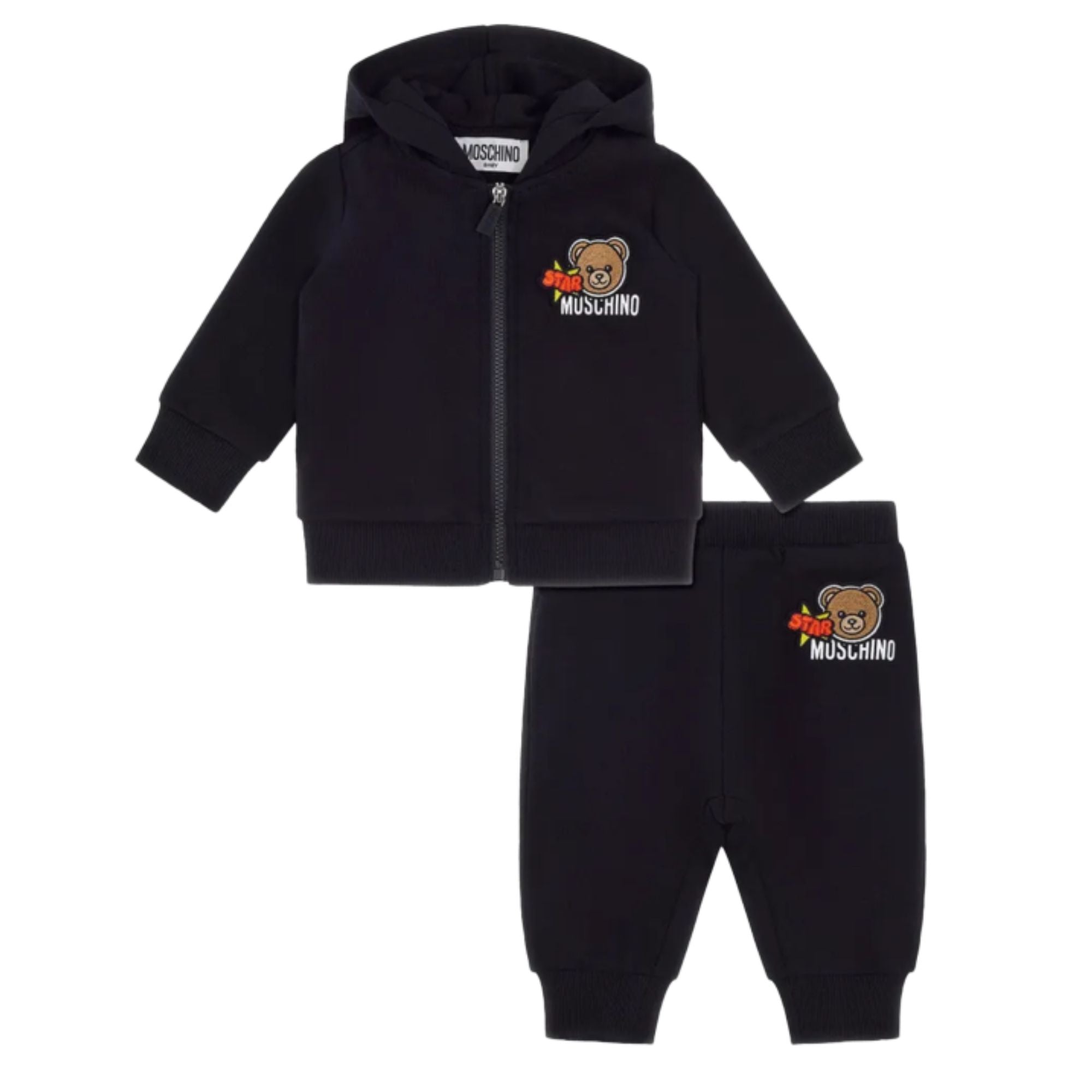 Moschino Set Hoodie & Track Pants Black