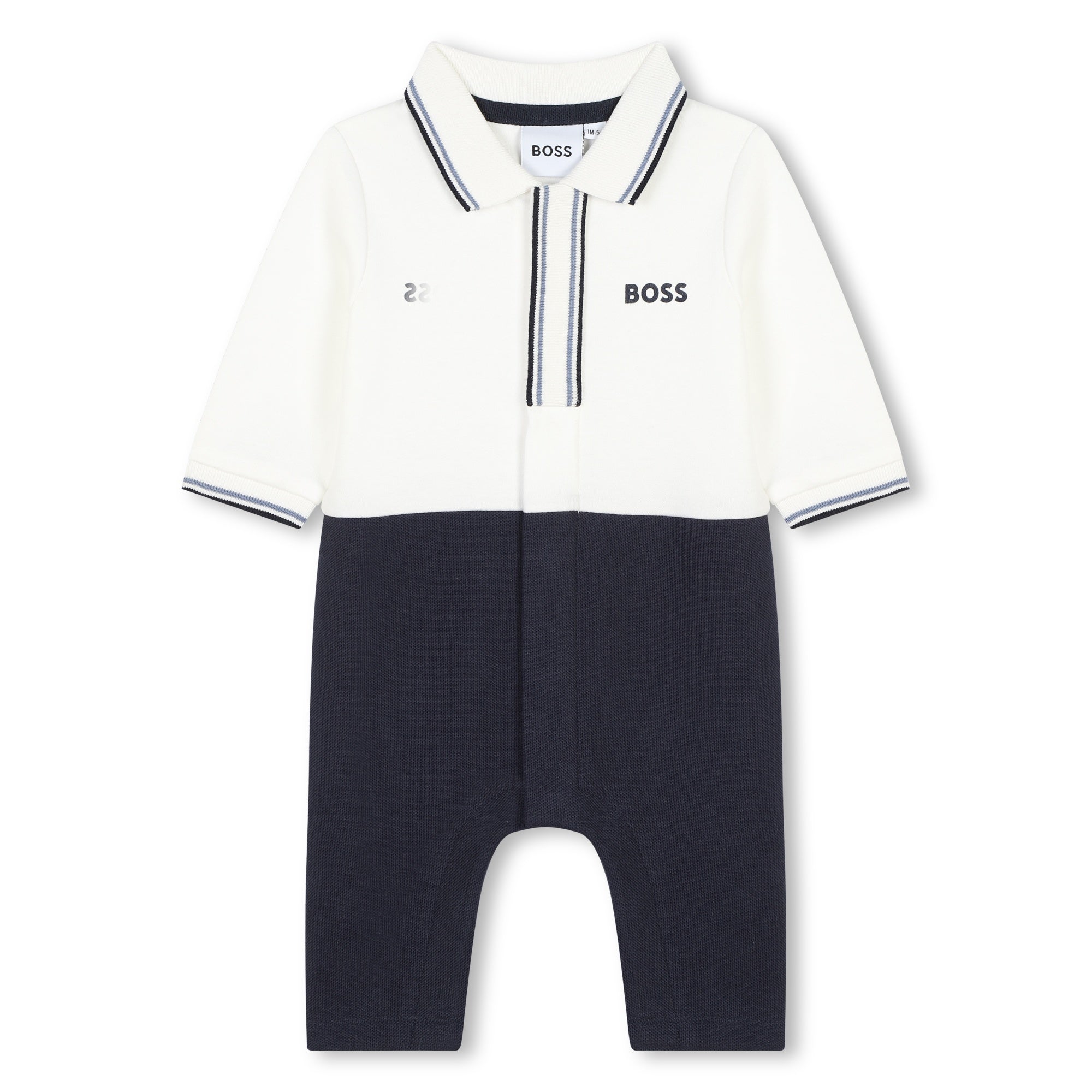 Boss  Romper Ceremony Logo Navy