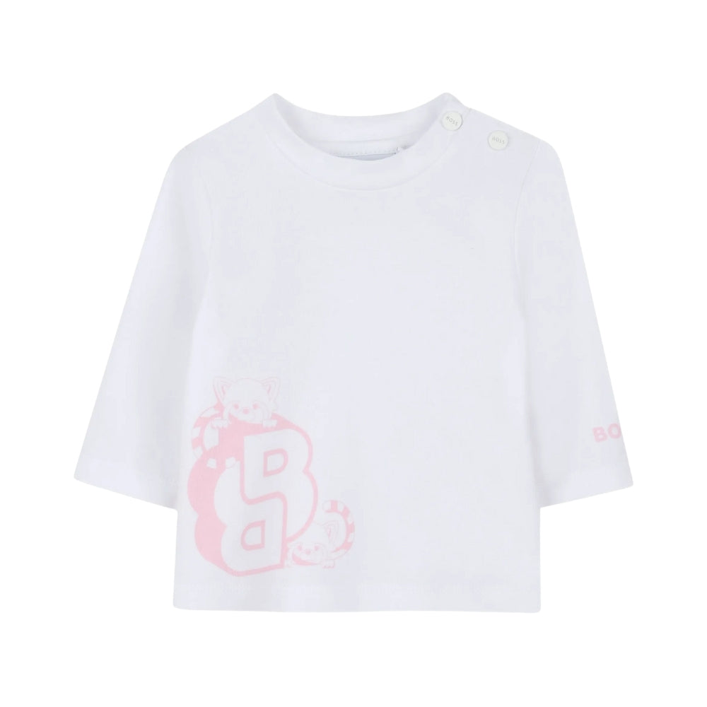 Boss Long Sleeve Tshirt White