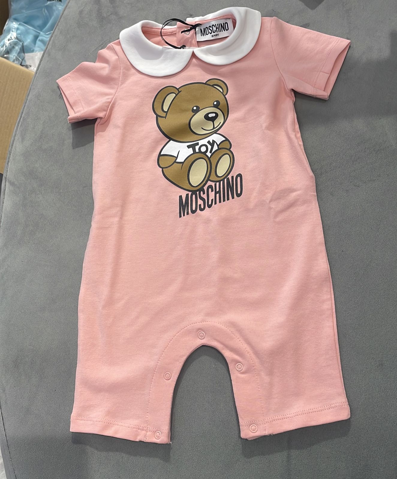 Moschino Romper Bear Baby Pink