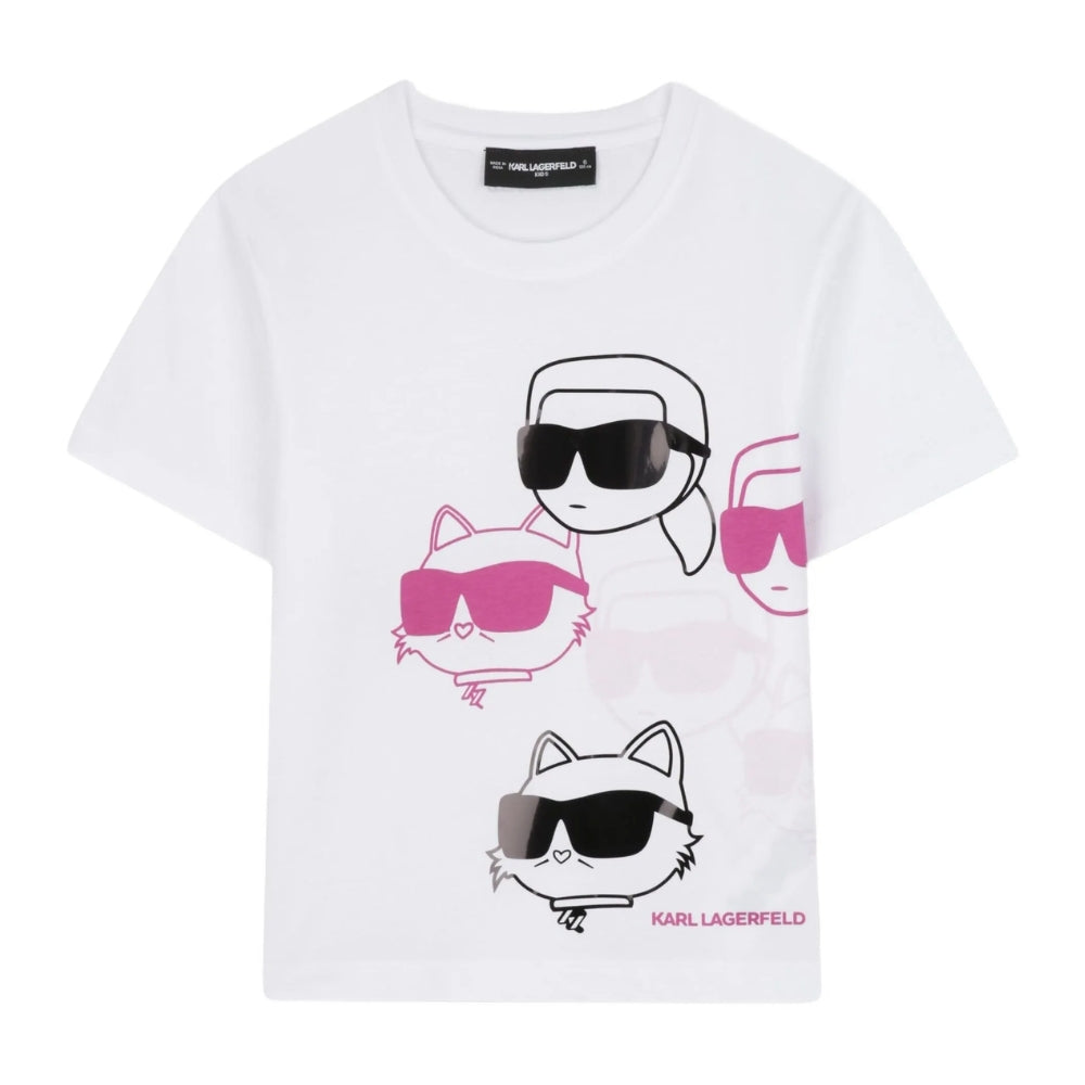 Karl Lagerfeld Tshirt Short Sleeve Whitepink