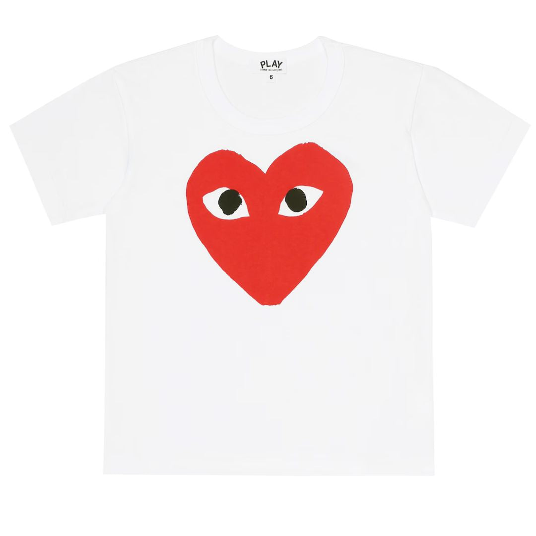 Commes Des Garcons T-Shirt Big Red Heart White