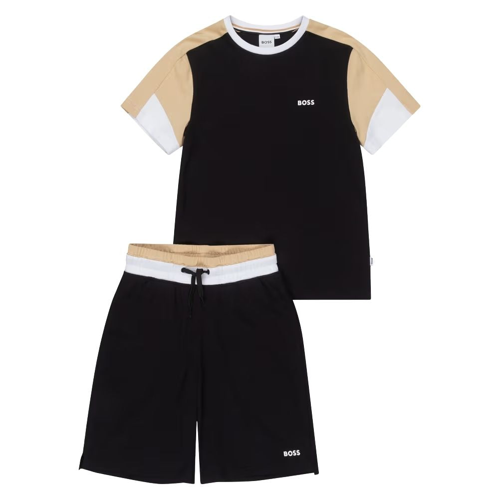 Boss Set Tshirt & Shorts Blackbeige