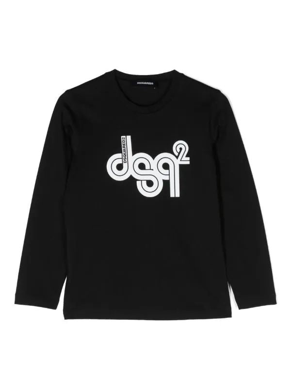 Dsquared2 Long Sleeved T-Shirt Logo Black