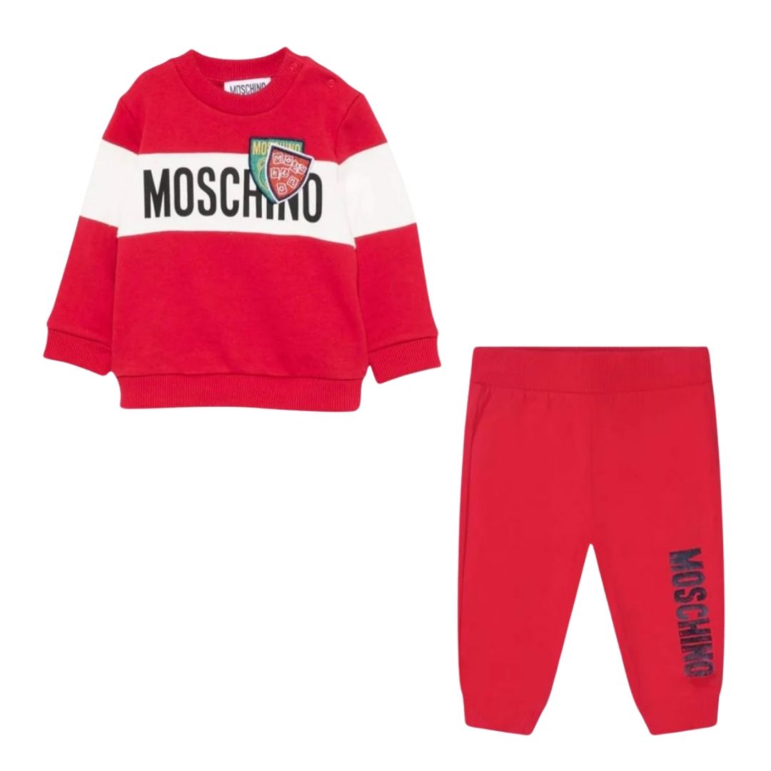 Moschino  Set Sweater & Trackpants Bold Logo Red