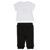 Karl Lagerfeld Set T-Shirt And Leggings Logo Black & White