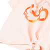 Chloe T-Shirt Tie Ribbon Logo Peach