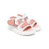 Moschino Sandal Logo Heart Strap Pink