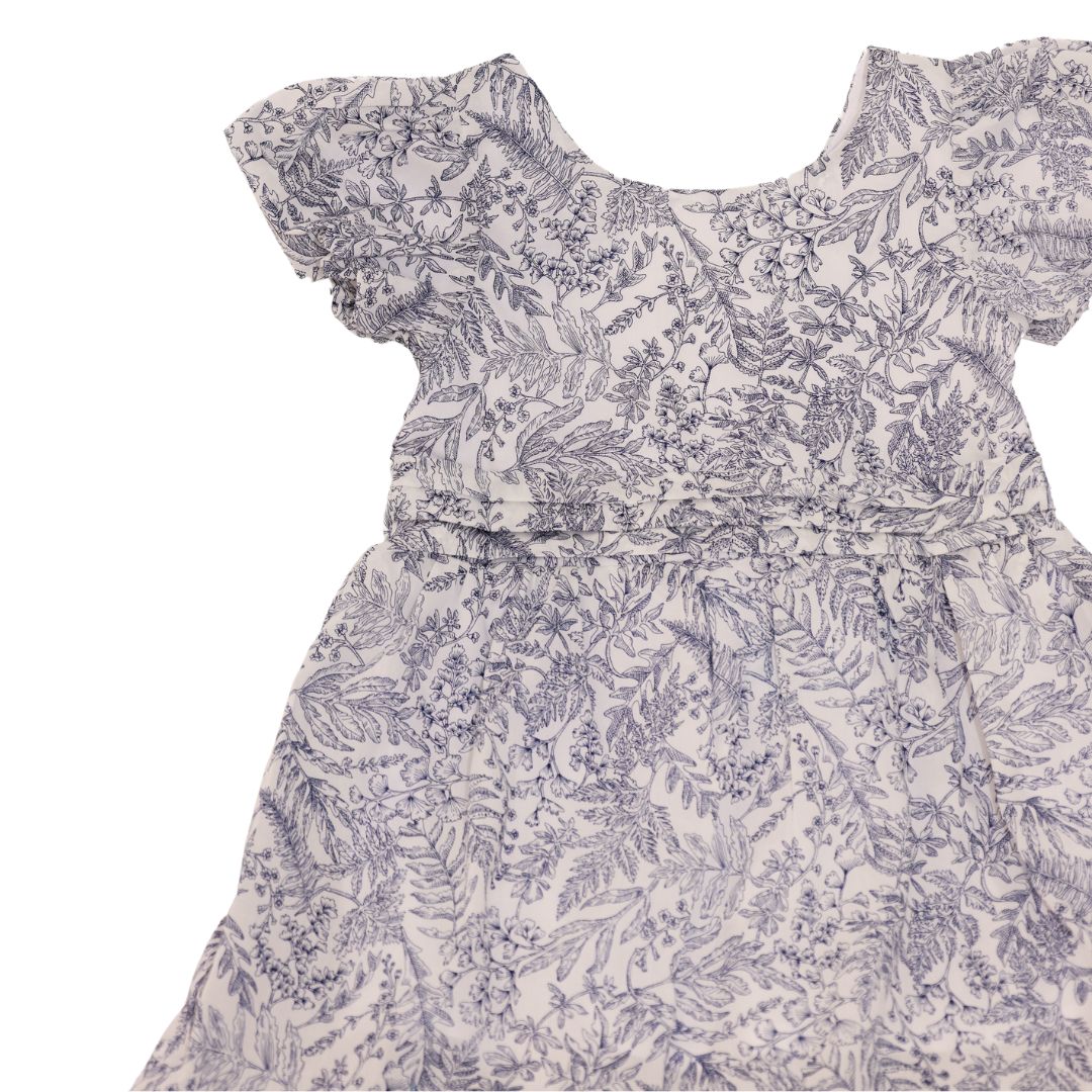 Mio Mondo Dress Floral Blue And White