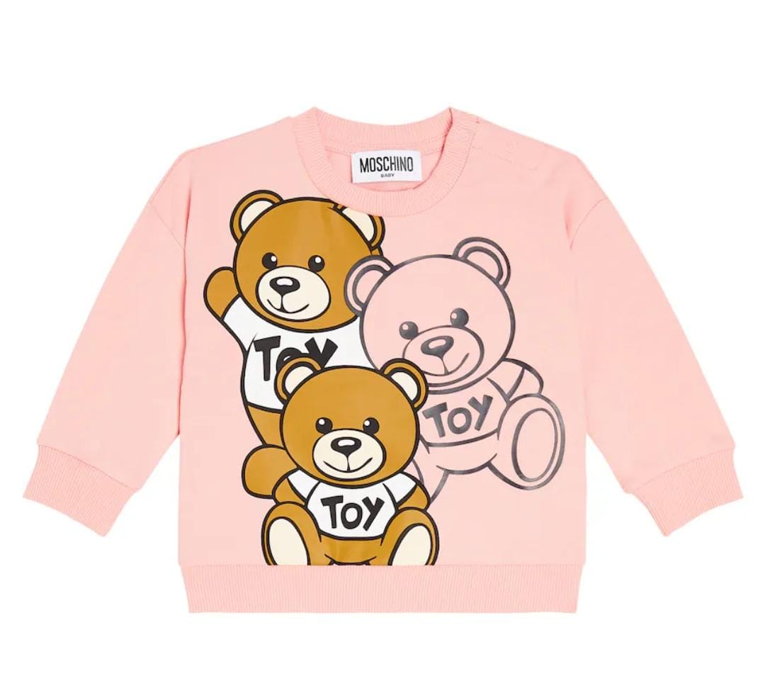 Moschino Sweater Bear Logo Pink