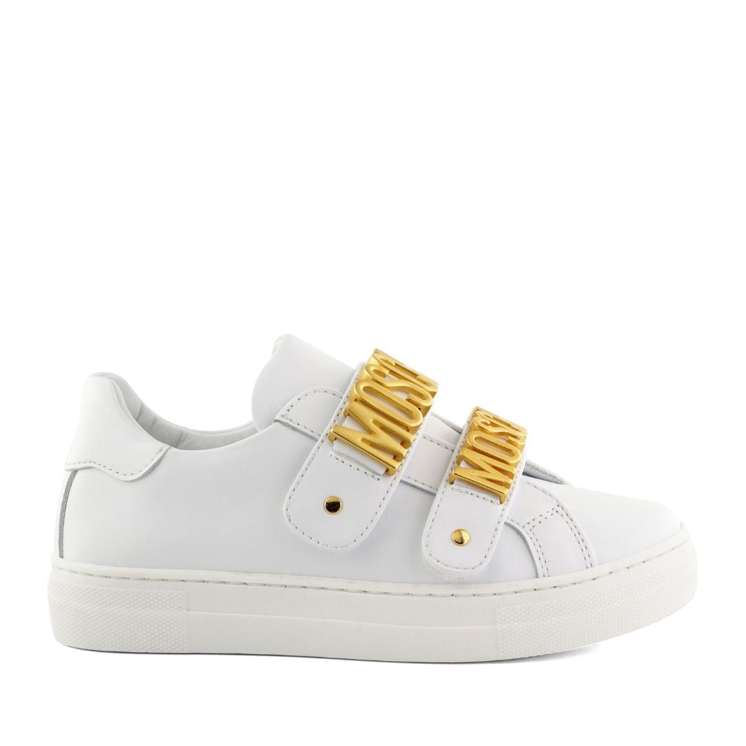 Moschino Sneaker Double Gold Logo White