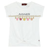 Aigner T-Shirt Chain Across Logo White