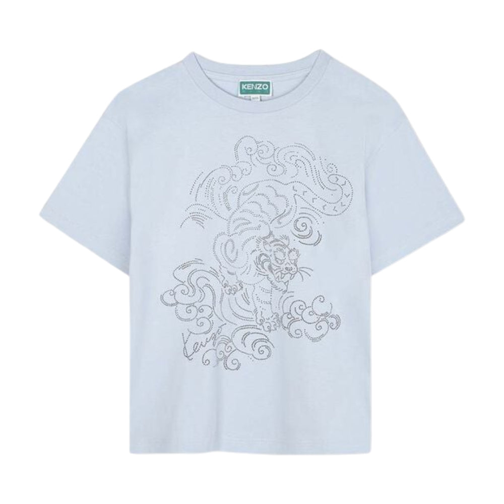 Kenzo Tshirt Short Sleeve Print Blue