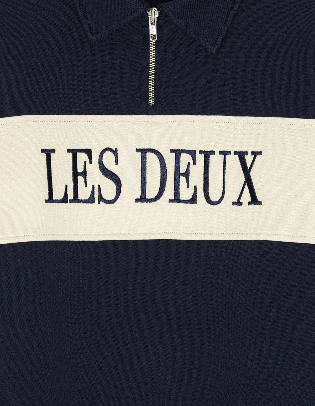 Les Deux Sweater Rugby Zipper Navy