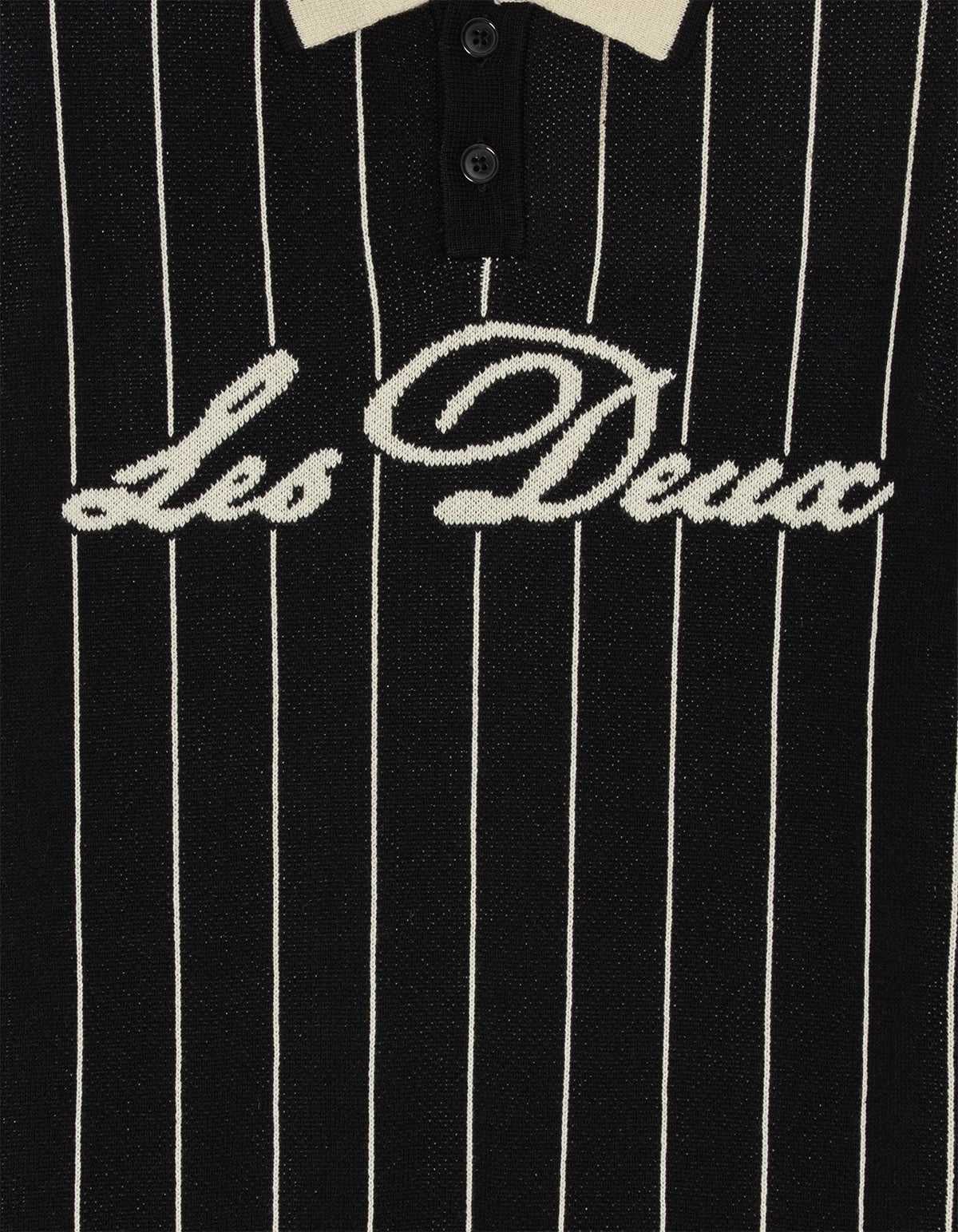 Les Deux Golfer Pinstripe Black