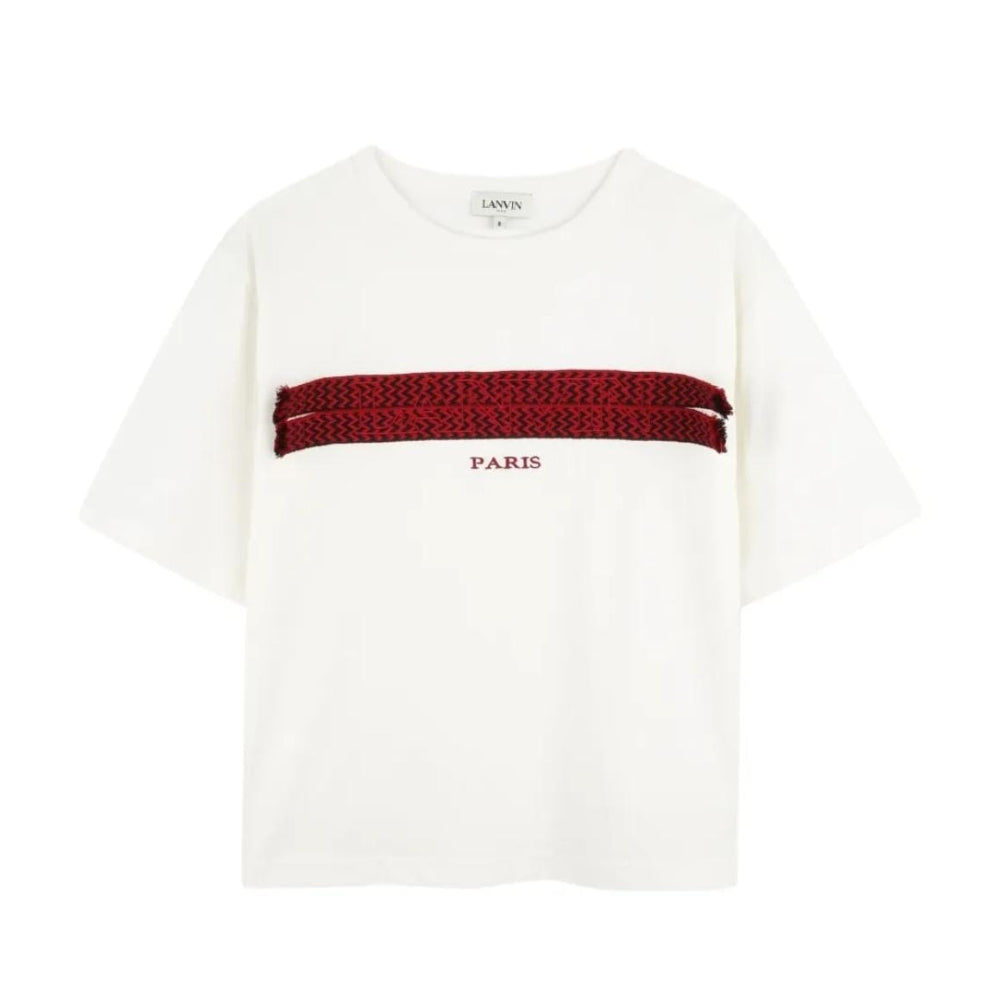 Lanvin T-Shirt Logo Off White - Red