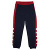 Marni Track Pants Vertical Logo Navy & Red