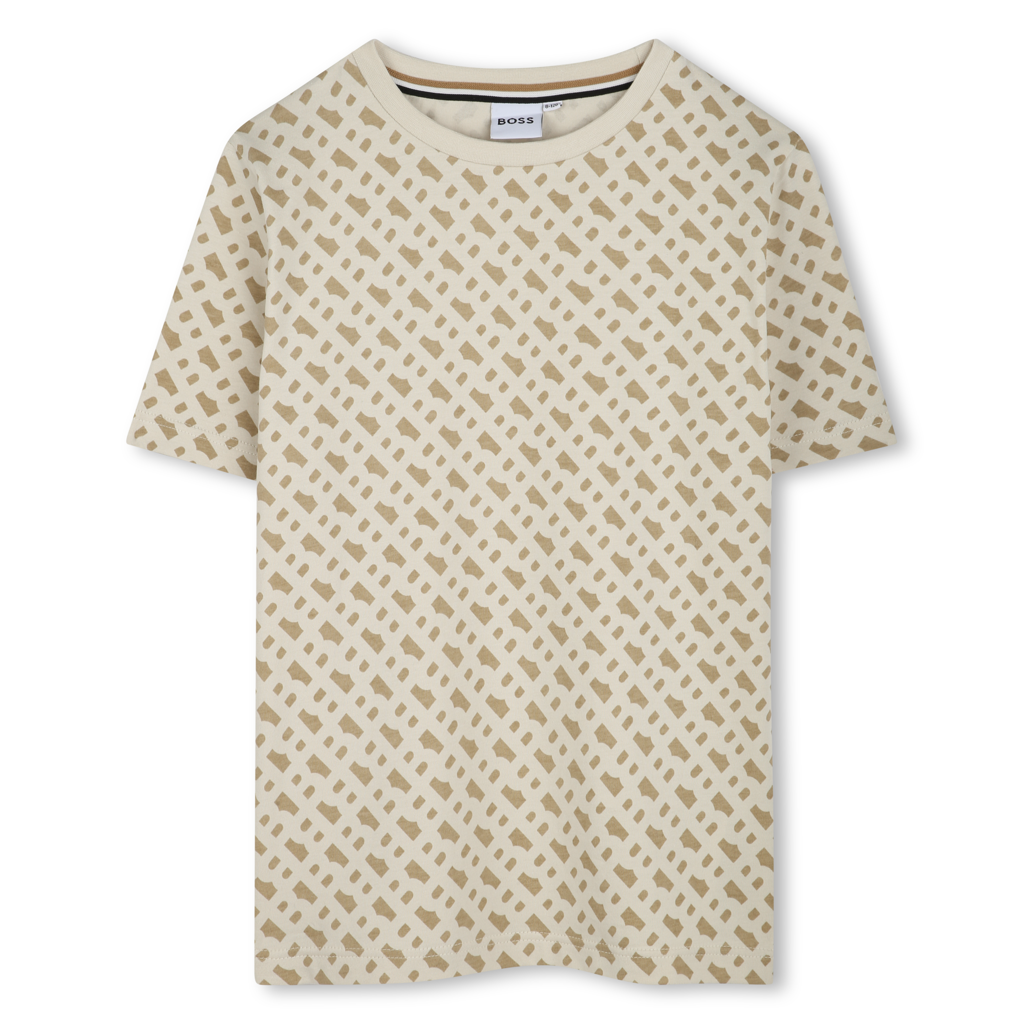 Boss Tshirt Allover Print Sand