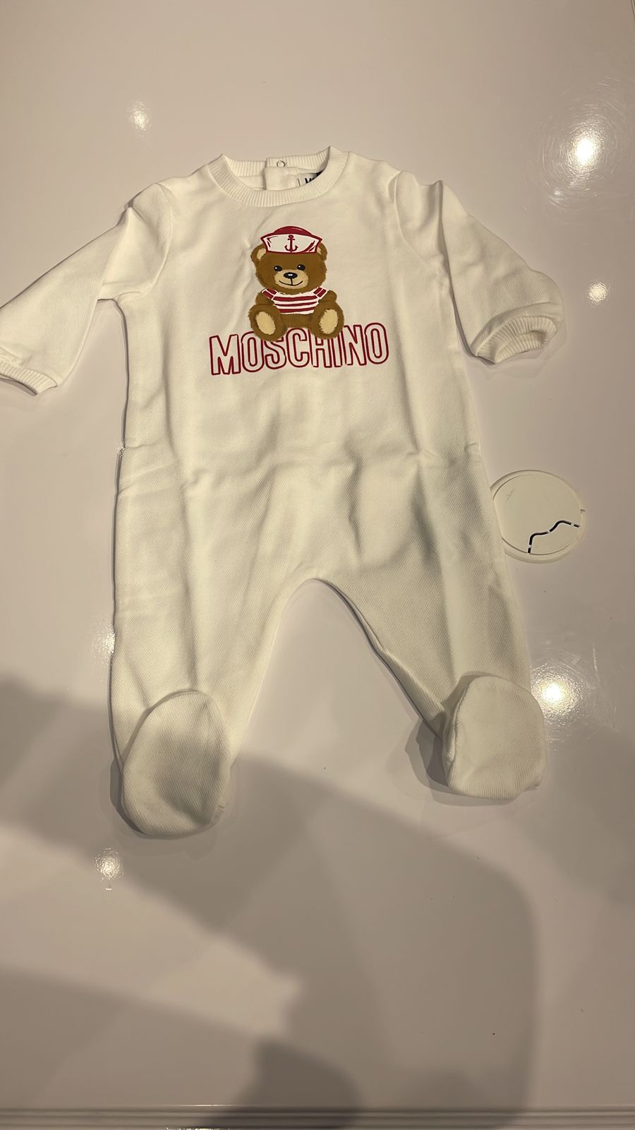 Moschino Teddy With Red White