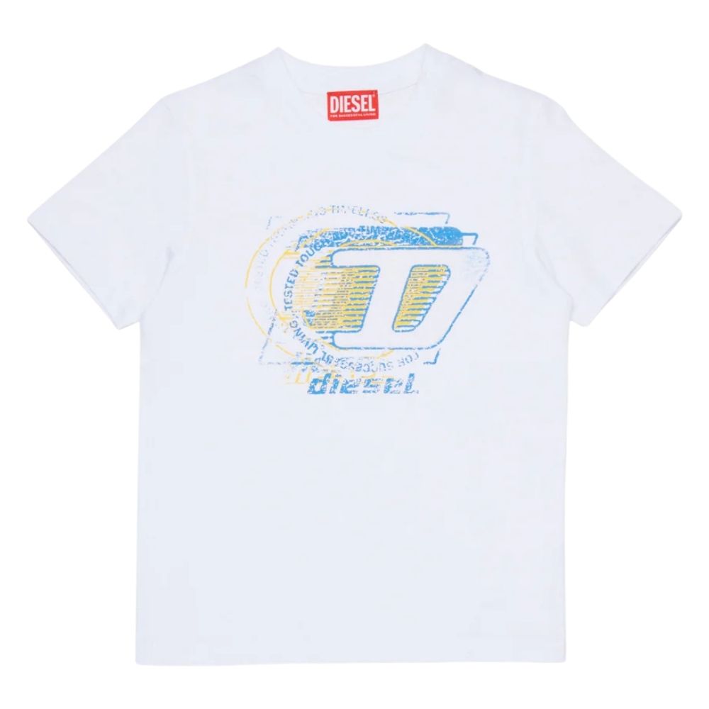 Diesel Tshirt Tlevel Logo White