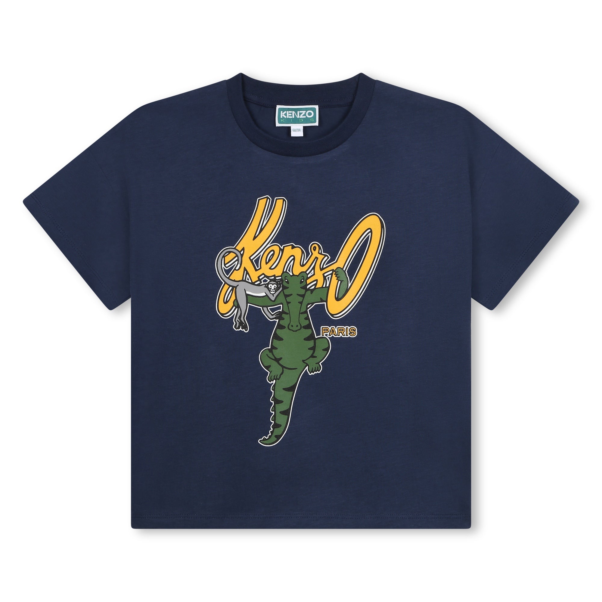 Kenzo Tshirt Jungle Logo Navy