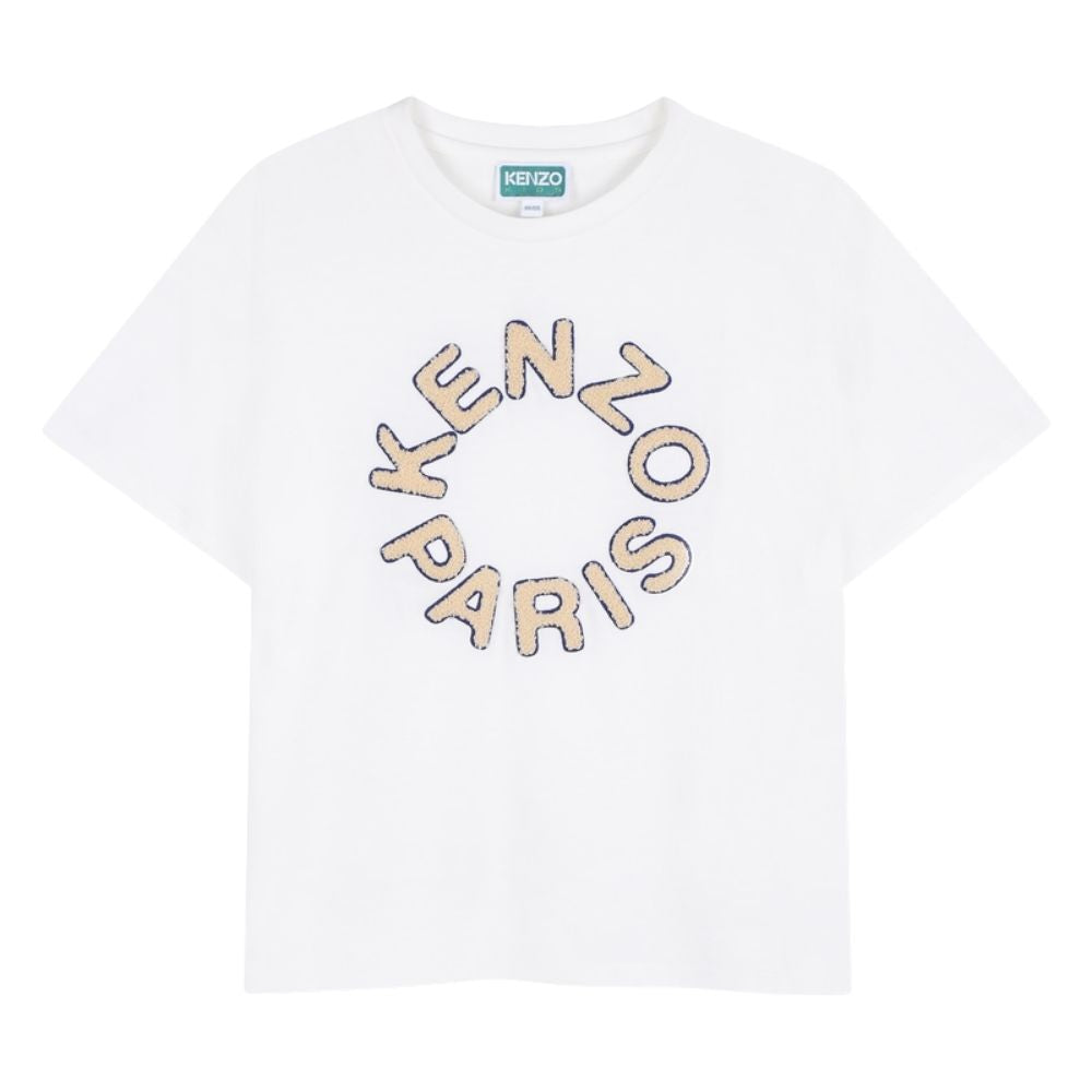 Kenzo Tshirt Circle Logo White
