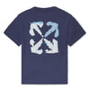 Off White T-Shirt Corner Arrow Logo Blue