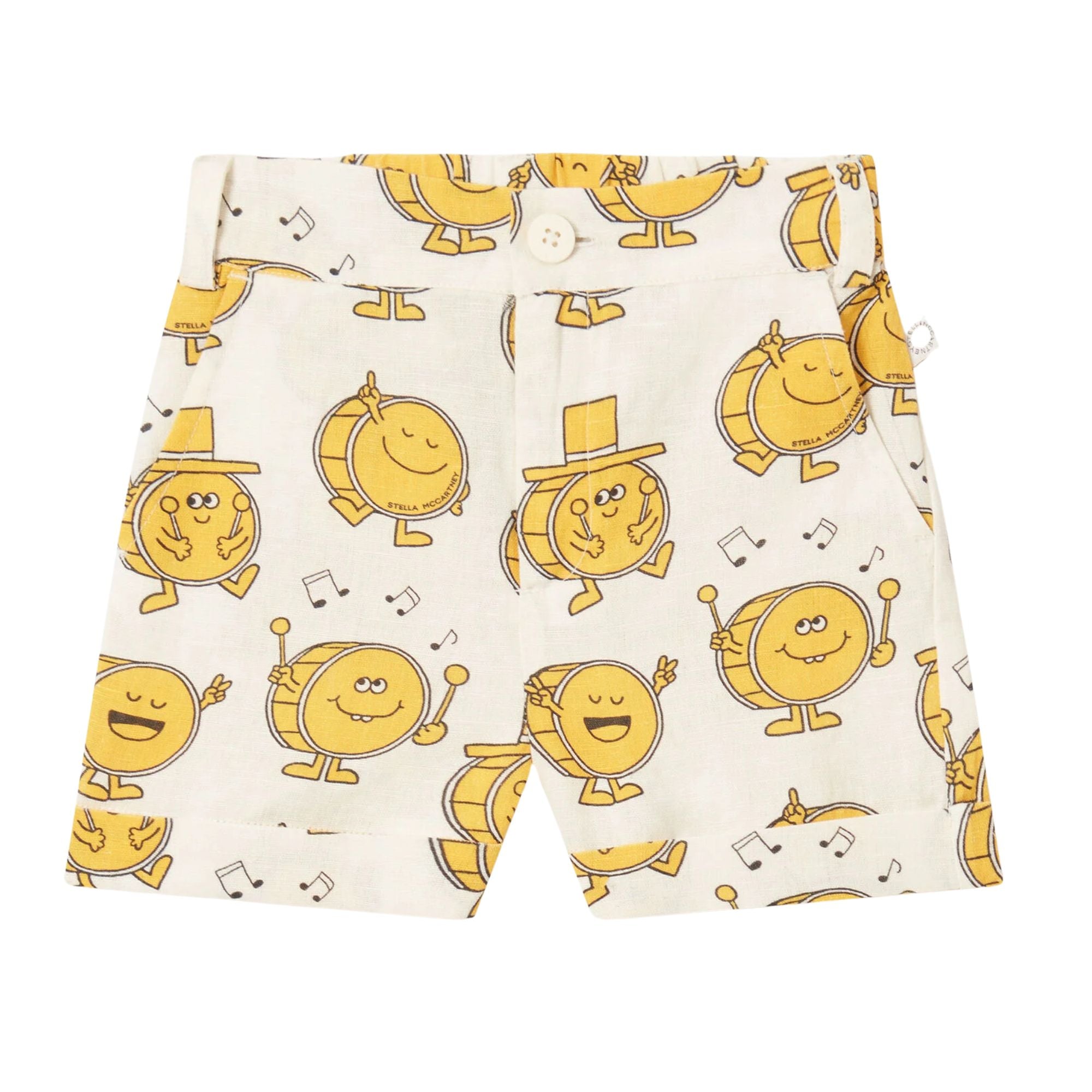 Stella Mccartney Shorts Allover Smiley Creamyellow