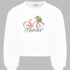 Moschino Sweater Girl Logo White