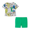 Moschin Tshirt And Shorts Set Green