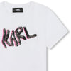 Karl T-Shirt Graffiti Logo White