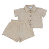 Mio Mondo Set Shorts And Shirt Beige