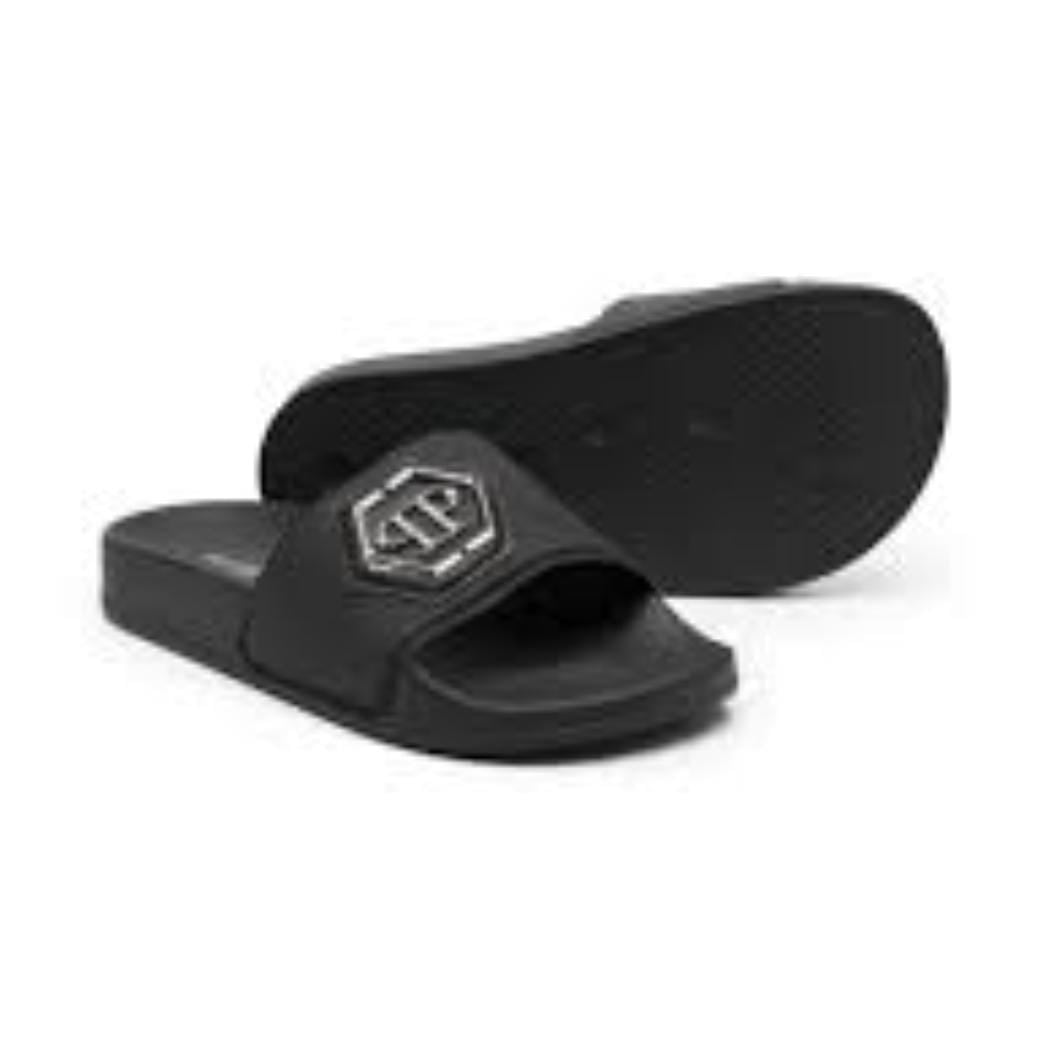 Phillip Plein Sandle Logo Black