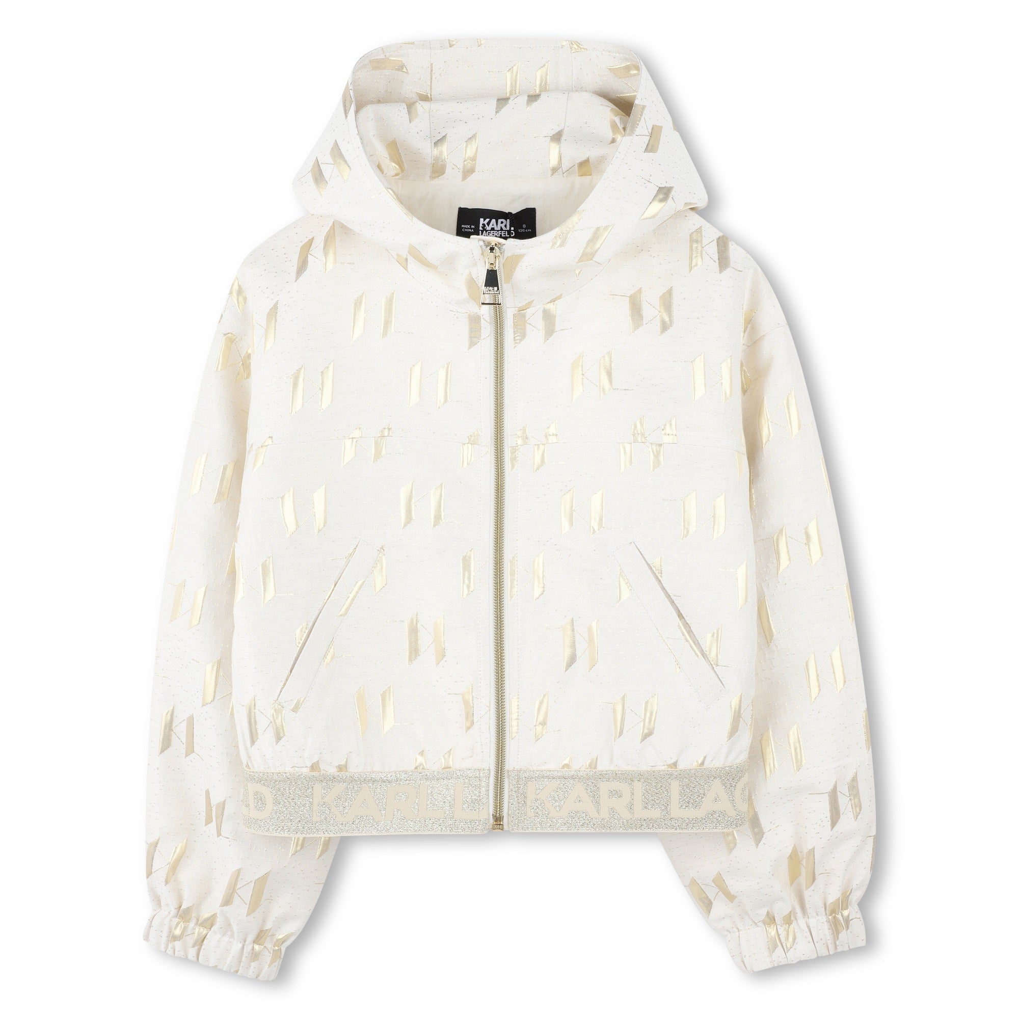 Karl Lagerfeld Jacket Allover Monogram Olive