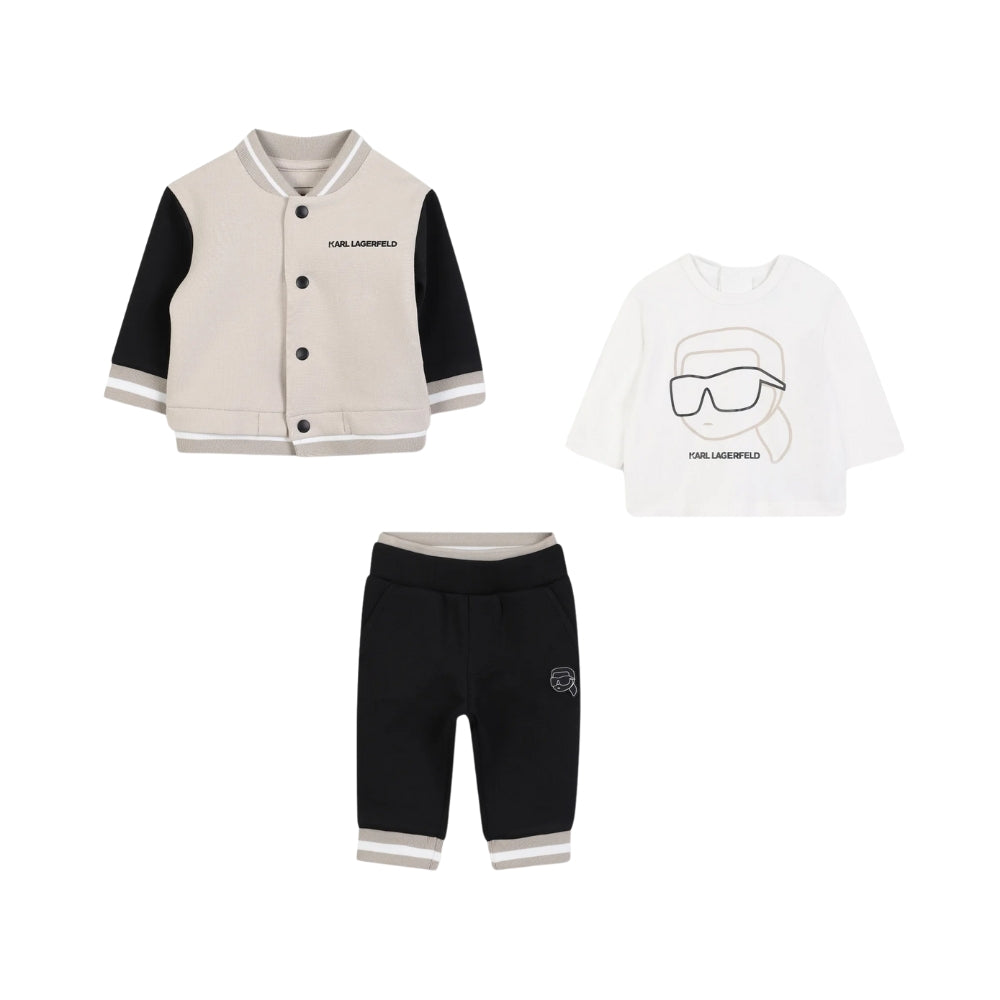 Karl Lagerfeld Track Suit Off Black Stone