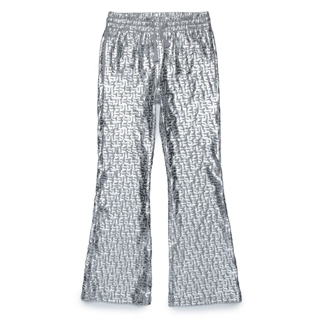 Diesel Track Pants Allover Print Silver