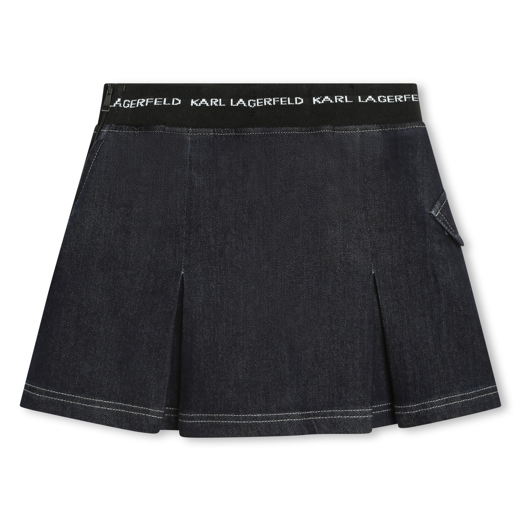 Karl Lagerfeld Skirt Logo Waist Denim