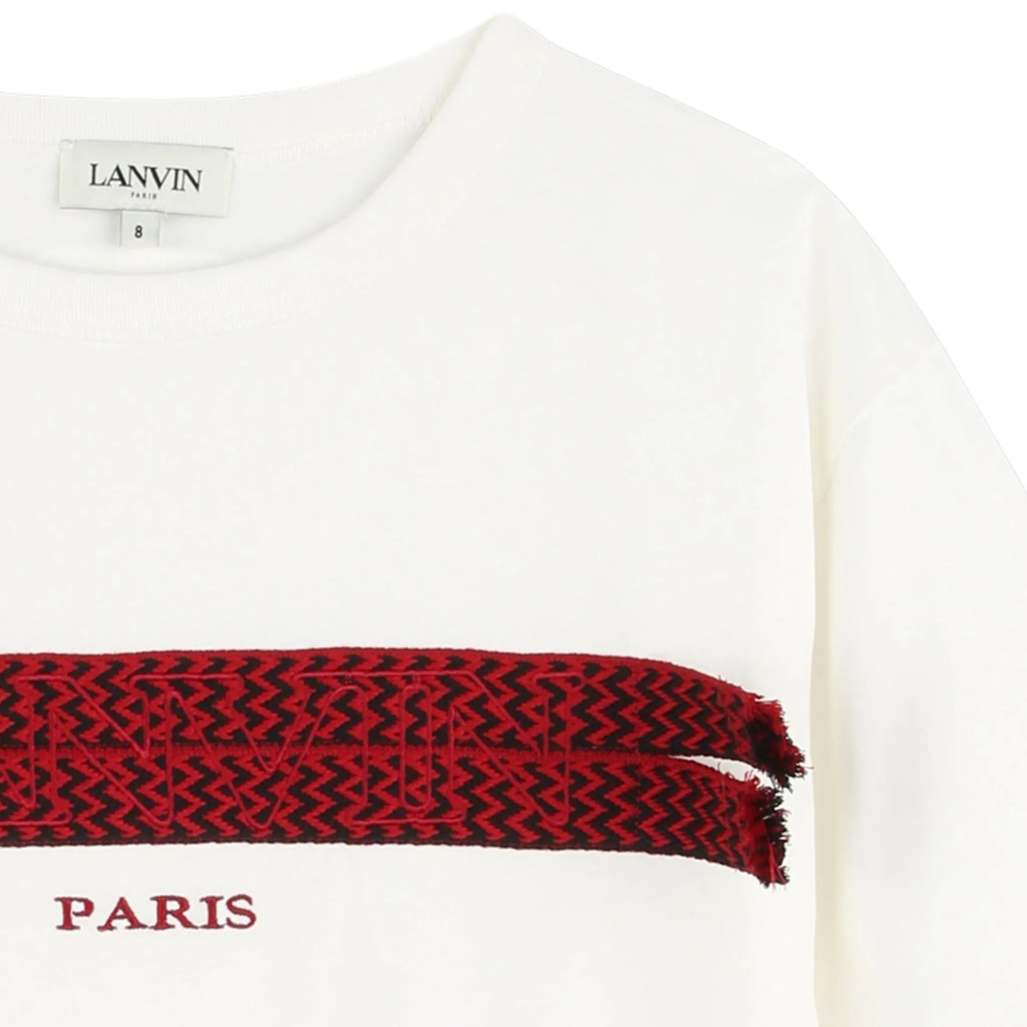 Lanvin T-Shirt Logo Off White - Red