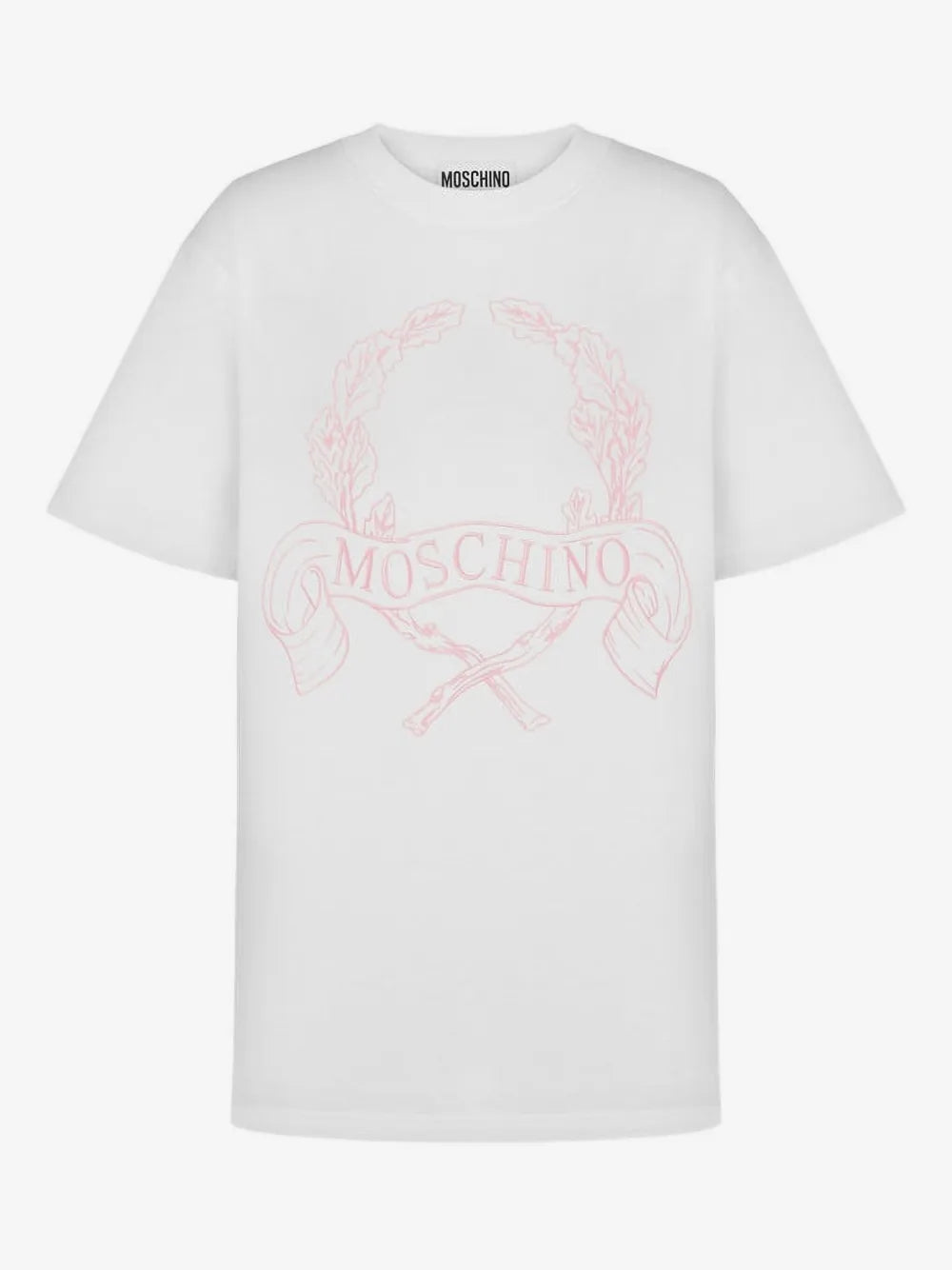 Moschino Tshirt Logo Offwhitepink