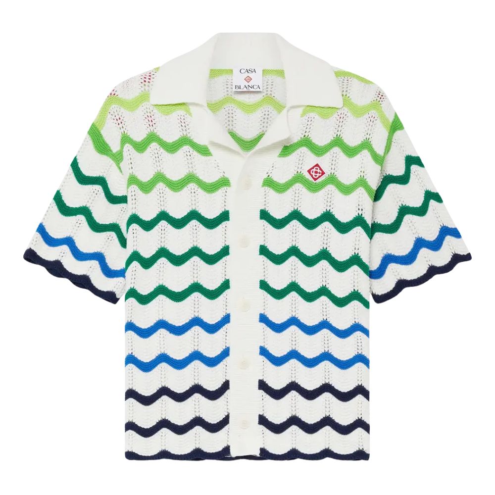Casablanca Shirt Boys Wave Knit Gradient