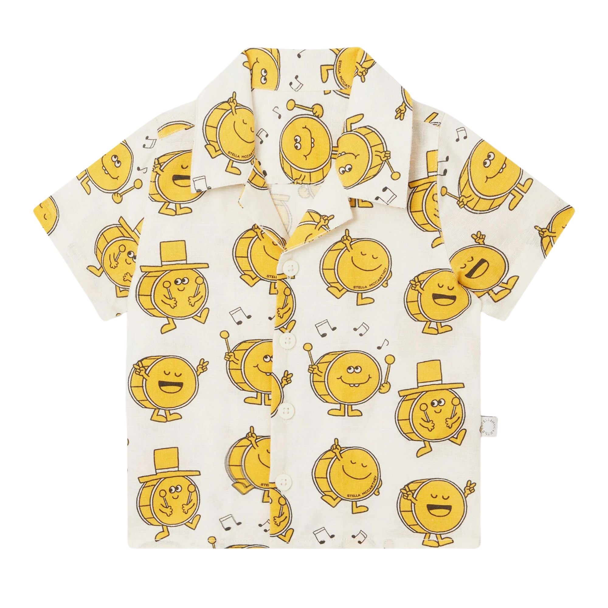 Stella Mccartney Shirt Allover Smiley Creamyellow