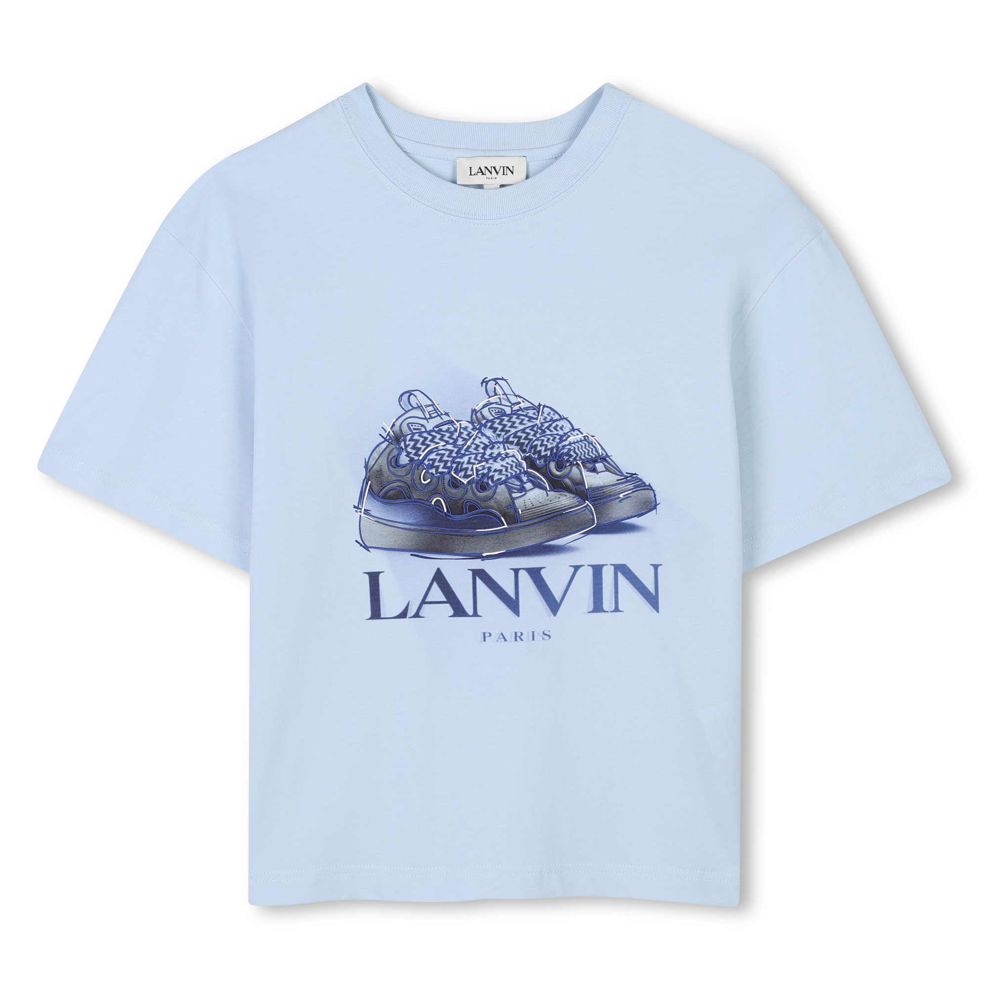 Lanvin Tshirt Sneaker Logo Blue