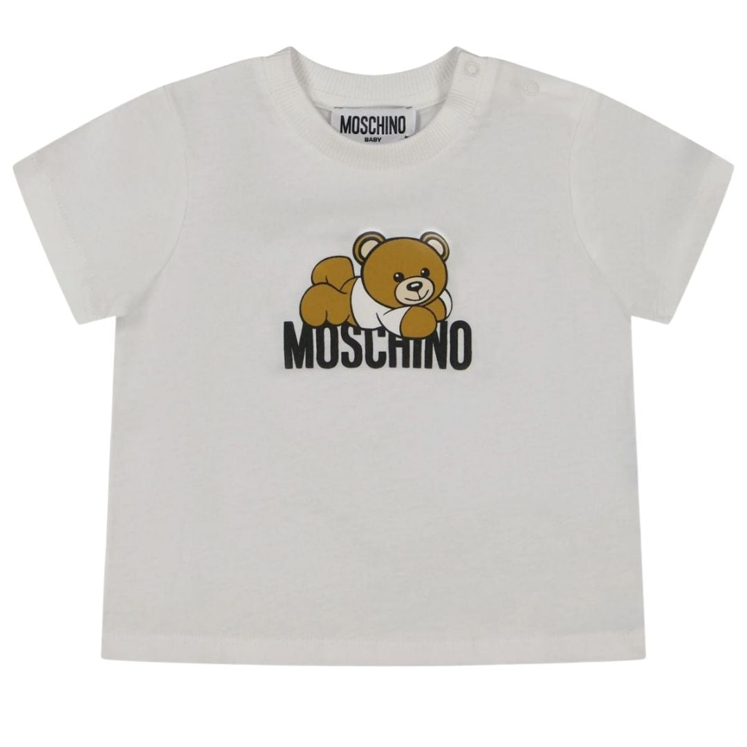 Moschino T-Shirt Bear Logo White