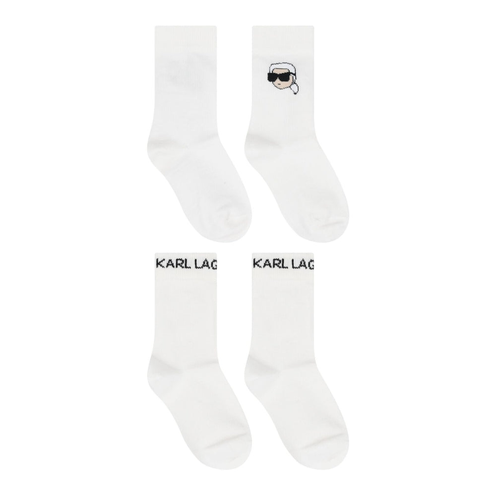 Karl Lagerfeld Socks Pairs Logo White