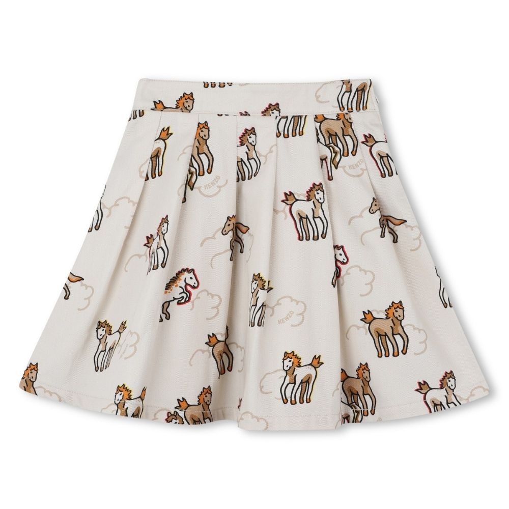 Kenzo Skirt Allover Print Pale Trench