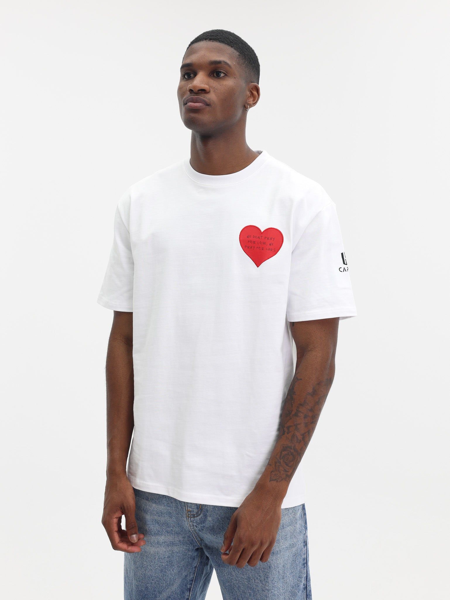 Capone T-Shirt Heart Slogan White
