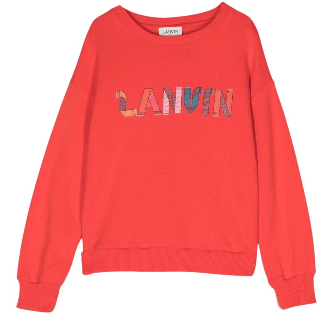 Lanvin Sweater Multicolour Logo Red